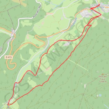 Itinéraire Étang du Vallon - Le Bonhomme, distance, dénivelé, altitude, carte, profil, trace GPS
