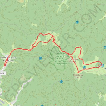 Itinéraire Le Rossberg et le Thanner Hubel, distance, dénivelé, altitude, carte, profil, trace GPS