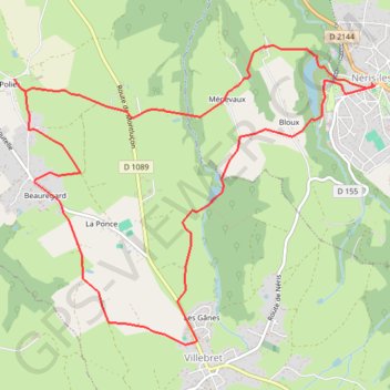 Itinéraire Circuit de Polier, distance, dénivelé, altitude, carte, profil, trace GPS