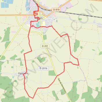 Itinéraire Boucle à partir de Nangis, distance, dénivelé, altitude, carte, profil, trace GPS