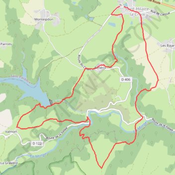 Itinéraire Boucle depuis Saint-Hilaire-la-Croix - Barrage de la Sep, distance, dénivelé, altitude, carte, profil, trace GPS