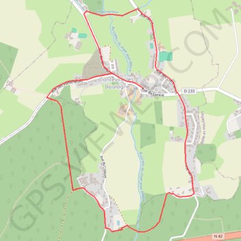 Itinéraire La Fontaine aux Charmes - Conteville-lès-Boulogne, distance, dénivelé, altitude, carte, profil, trace GPS