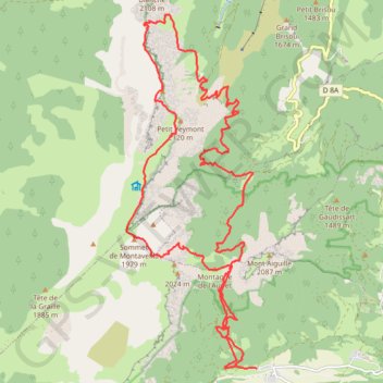 Itinéraire Grand Veymont en boucle par les Pas de Bachasson et de la Ville (Vercors), distance, dénivelé, altitude, carte, profil, trace GPS