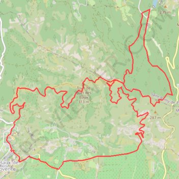 Itinéraire Les Baux de Provence, distance, dénivelé, altitude, carte, profil, trace GPS