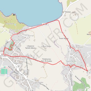 Itinéraire De Saint-Jean-du-Doigt à Plougasnou, distance, dénivelé, altitude, carte, profil, trace GPS