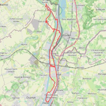 Itinéraire Visé : Balade des Cerisiers au pays des vergers (boucle de 31 km), distance, dénivelé, altitude, carte, profil, trace GPS
