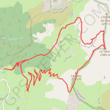 Itinéraire Le Tabor par Saint Honoré, distance, dénivelé, altitude, carte, profil, trace GPS