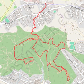 Itinéraire Saint-Dionisy, distance, dénivelé, altitude, carte, profil, trace GPS