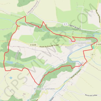 Itinéraire Boucle autour de Gratens, distance, dénivelé, altitude, carte, profil, trace GPS