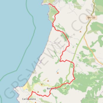 Itinéraire Rota Vicentina - Chemin historique - Étape 9, distance, dénivelé, altitude, carte, profil, trace GPS