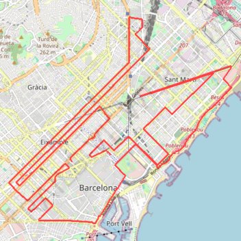 Itinéraire Zurich Marató Barcelona, distance, dénivelé, altitude, carte, profil, trace GPS