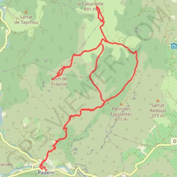 Itinéraire Padern Randonnée sur la montagne de Tauch, distance, dénivelé, altitude, carte, profil, trace GPS