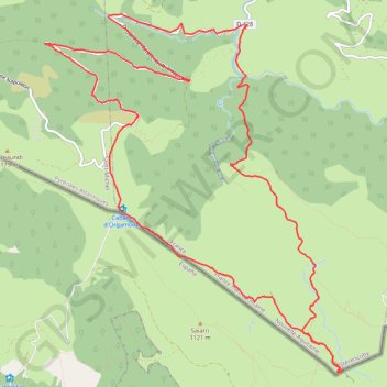 Itinéraire HARPEA depuis Béhérobie, distance, dénivelé, altitude, carte, profil, trace GPS