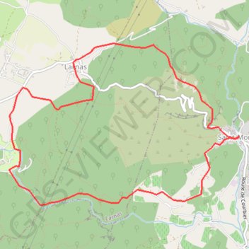 Itinéraire Saint Montan Larnas Imbours, distance, dénivelé, altitude, carte, profil, trace GPS