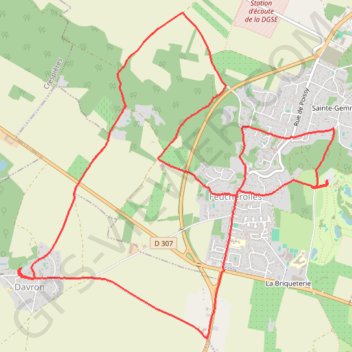 Itinéraire Feucherolles (78 - Yvelines), distance, dénivelé, altitude, carte, profil, trace GPS
