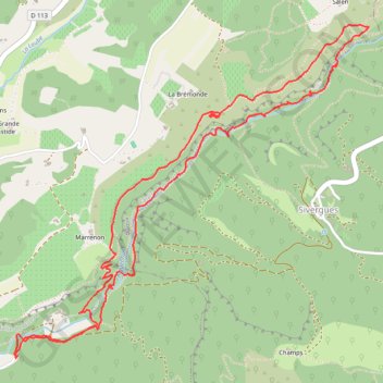 Itinéraire L'Aiguebrun, distance, dénivelé, altitude, carte, profil, trace GPS