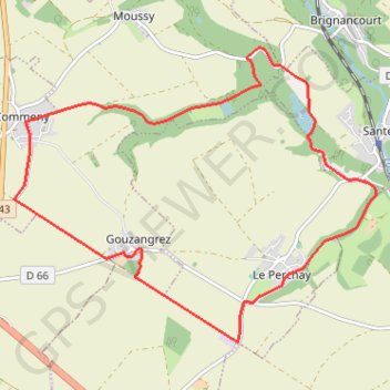 Itinéraire Cesar et les moulins, distance, dénivelé, altitude, carte, profil, trace GPS