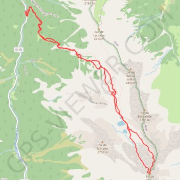 Itinéraire Pic de Thou, distance, dénivelé, altitude, carte, profil, trace GPS
