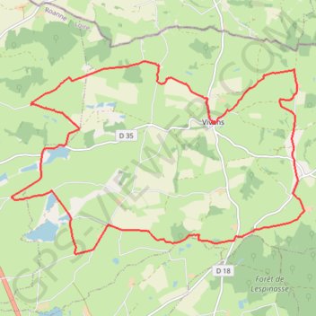 Itinéraire Autour de Vivans, distance, dénivelé, altitude, carte, profil, trace GPS