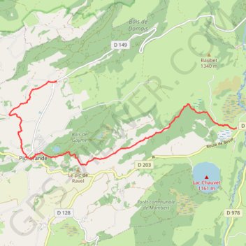 Itinéraire marche BOI 260624, distance, dénivelé, altitude, carte, profil, trace GPS