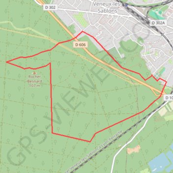 Itinéraire Veneux les sablons, distance, dénivelé, altitude, carte, profil, trace GPS