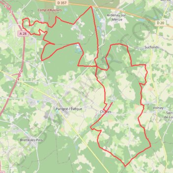 Itinéraire La Randonnée Nature - Challes, distance, dénivelé, altitude, carte, profil, trace GPS