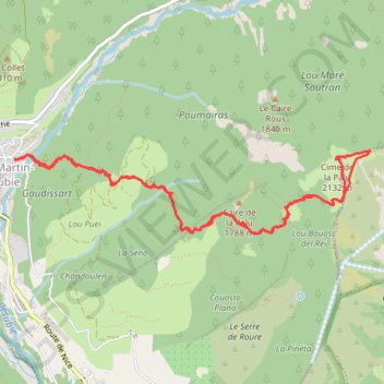Itinéraire (sans titre), distance, dénivelé, altitude, carte, profil, trace GPS