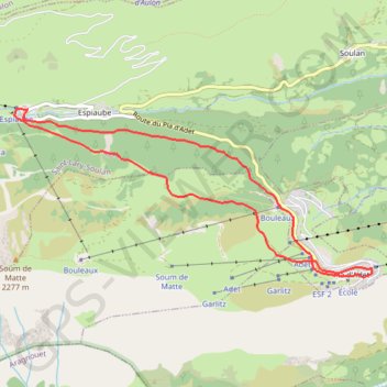 Itinéraire ITIMIP065V525B06, distance, dénivelé, altitude, carte, profil, trace GPS