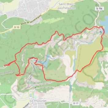 Itinéraire Le barrage Zola et celui de Bimon en partant de Bibemus, distance, dénivelé, altitude, carte, profil, trace GPS