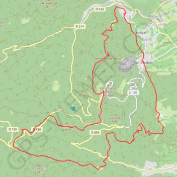Itinéraire Boucle de Otrott au Mont Saint-Odile, distance, dénivelé, altitude, carte, profil, trace GPS