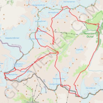 Itinéraire Tour de l'Ötztal, distance, dénivelé, altitude, carte, profil, trace GPS