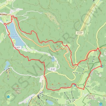 Itinéraire Du col de la Schlucht au lac de Longemer, distance, dénivelé, altitude, carte, profil, trace GPS