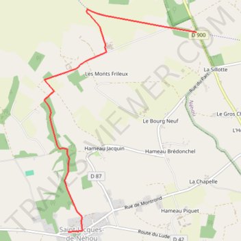 Itinéraire 1 - Rando 5 km, distance, dénivelé, altitude, carte, profil, trace GPS
