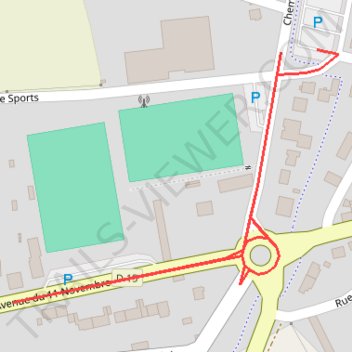 Itinéraire slalom de st sauveur le vicomte, distance, dénivelé, altitude, carte, profil, trace GPS