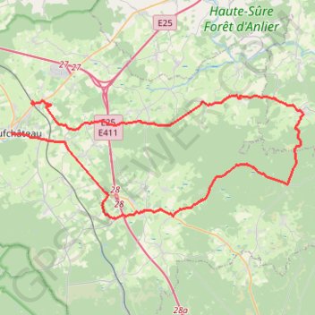 Itinéraire AC Neufchâteau 2022, distance, dénivelé, altitude, carte, profil, trace GPS