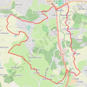 Itinéraire Pujols, la randonnée de Doumillac - Pays de la vallée du Lot, distance, dénivelé, altitude, carte, profil, trace GPS