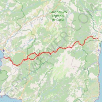 Itinéraire Mare a Mare centre, distance, dénivelé, altitude, carte, profil, trace GPS