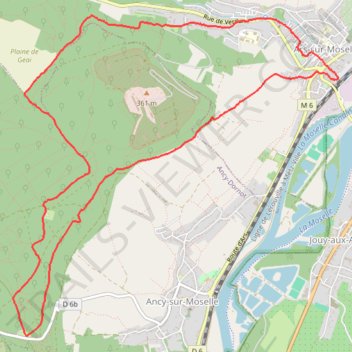Itinéraire Ars-sur-Moselle - Croix-Saint-Clément - Plaine-de-Geai, distance, dénivelé, altitude, carte, profil, trace GPS