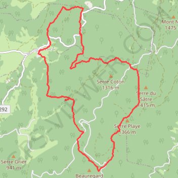 Itinéraire Raquettes dans la forêt des Coulmes, distance, dénivelé, altitude, carte, profil, trace GPS