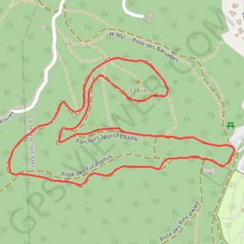 Itinéraire Forêt de Janas, distance, dénivelé, altitude, carte, profil, trace GPS