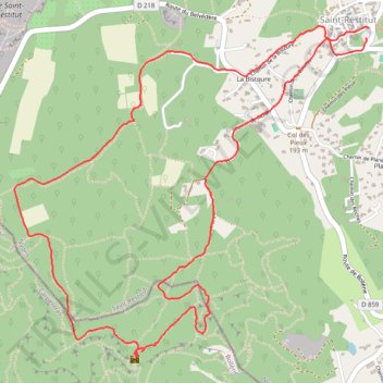 Itinéraire Chabrieres, distance, dénivelé, altitude, carte, profil, trace GPS