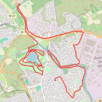 Itinéraire Course à pied l'après-midi, distance, dénivelé, altitude, carte, profil, trace GPS