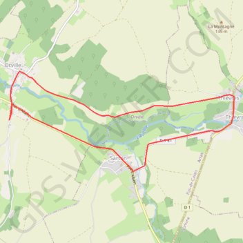 Itinéraire Via Thievres et Sarton, distance, dénivelé, altitude, carte, profil, trace GPS
