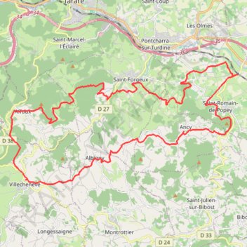 Itinéraire Villechenève à tester-22711193-22884576, distance, dénivelé, altitude, carte, profil, trace GPS