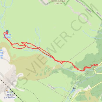 Itinéraire Cabane d'Arizes, distance, dénivelé, altitude, carte, profil, trace GPS