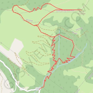 Itinéraire Roc de la Lauzate par le bois de Quié Long, distance, dénivelé, altitude, carte, profil, trace GPS