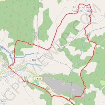 Itinéraire Chapelle Saint-Bernard - Aurignac, distance, dénivelé, altitude, carte, profil, trace GPS