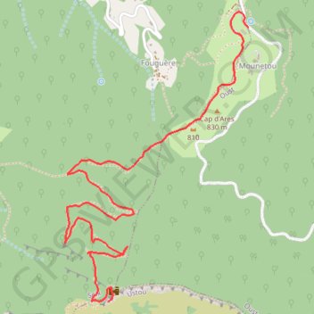 Itinéraire Chateau de mirabat (ruines) Ariège, distance, dénivelé, altitude, carte, profil, trace GPS