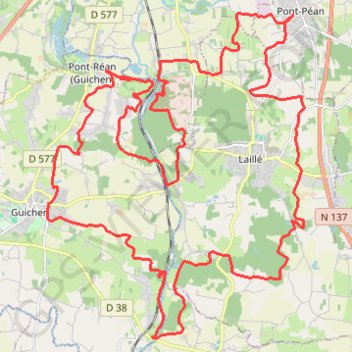 Itinéraire Pont péan et la vallée du boel, distance, dénivelé, altitude, carte, profil, trace GPS
