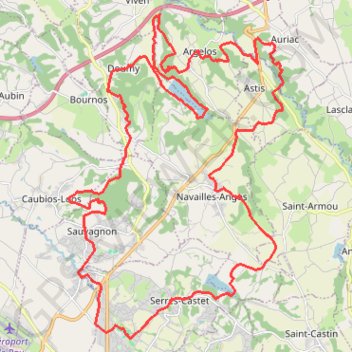 Itinéraire Serres Castet 2011, distance, dénivelé, altitude, carte, profil, trace GPS